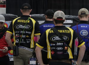 Mens Open Pro Shooters wait for their scores at The Vegas Shoot